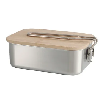 Ланч-бокс из алюминиевого сплава, Нержавеющая Коробка для пикника, ведро для ужина на открытом воздухе, Походная еда, посуда для хранения завтрака