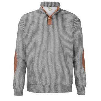 Осенняя винтажная толстовка с пуговицами для мужчин 2023, модная мужская одежда оверсайз, повседневная толстовка, повседневные пуловеры с длинными рукавами, топы