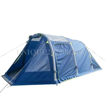 Палатка для кемпинга на открытом воздухе Непромокаемая, без сборки, Быстро Открывающаяся, Двухслойная, Однокомнатная, надувная палатка для кемпинга на 4 человека