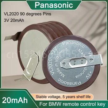 Оригинальные Литиевые Аккумуляторы Panasonic VL2020 2020 3V 20mAh С Ножками под углом 90 Градусов Для Часов BMW Car Key Calculator