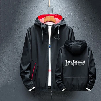 New Technics Men Dj 1200 Проигрыватель с музыкальным принтом, весенне-осенняя уличная одежда, повседневная ветровка, куртки на молнии, однотонная мужская толстовка с капюшоном