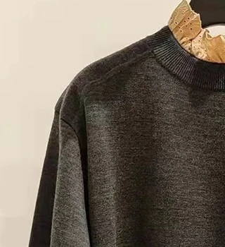Женский пуловер с вышивкой, круглый вырез, длинный рукав, модный повседневный вязаный пуловер французского бренда с буквой S, женский