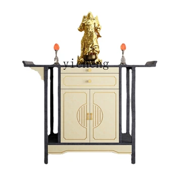 Новый Алтарь в Китайском стиле Современный Шкаф Бога Богатства Из Массива Дерева Будда Нишевый Шкаф