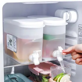 Кувшин для холодной воды большой емкости объемом 3 л, холодный чайник с краном В холодильнике, Диспенсер для напитков со льдом, холодильник и кран