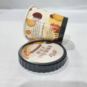 Индивидуальный продукт, 6 унций 180 мл, одноразовые бумажные стаканчики для мороженого с пользовательским логотипом, миски для мороженого и супа