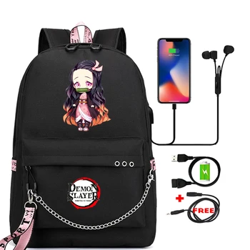 Аниме-сумка для книг, подростковый рюкзак, школьная сумка унисекс для мальчика и девочки, Mochilas, сумка для ноутбука с мультяшным принтом, рюкзак для школы