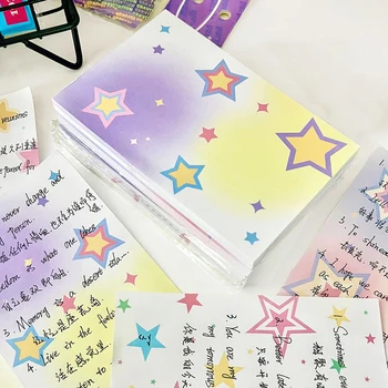 50ШТ Ins Star Sticky Notes Принадлежности для альбома Kawaii Material Бумага Канцелярские принадлежности Офисные аксессуары для настольного блокнота